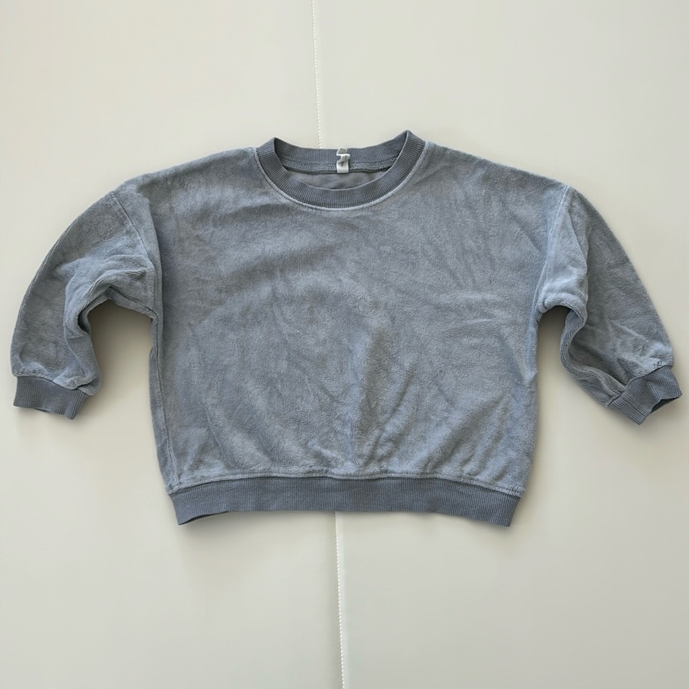Quincy Mae Velour Sweatshirt